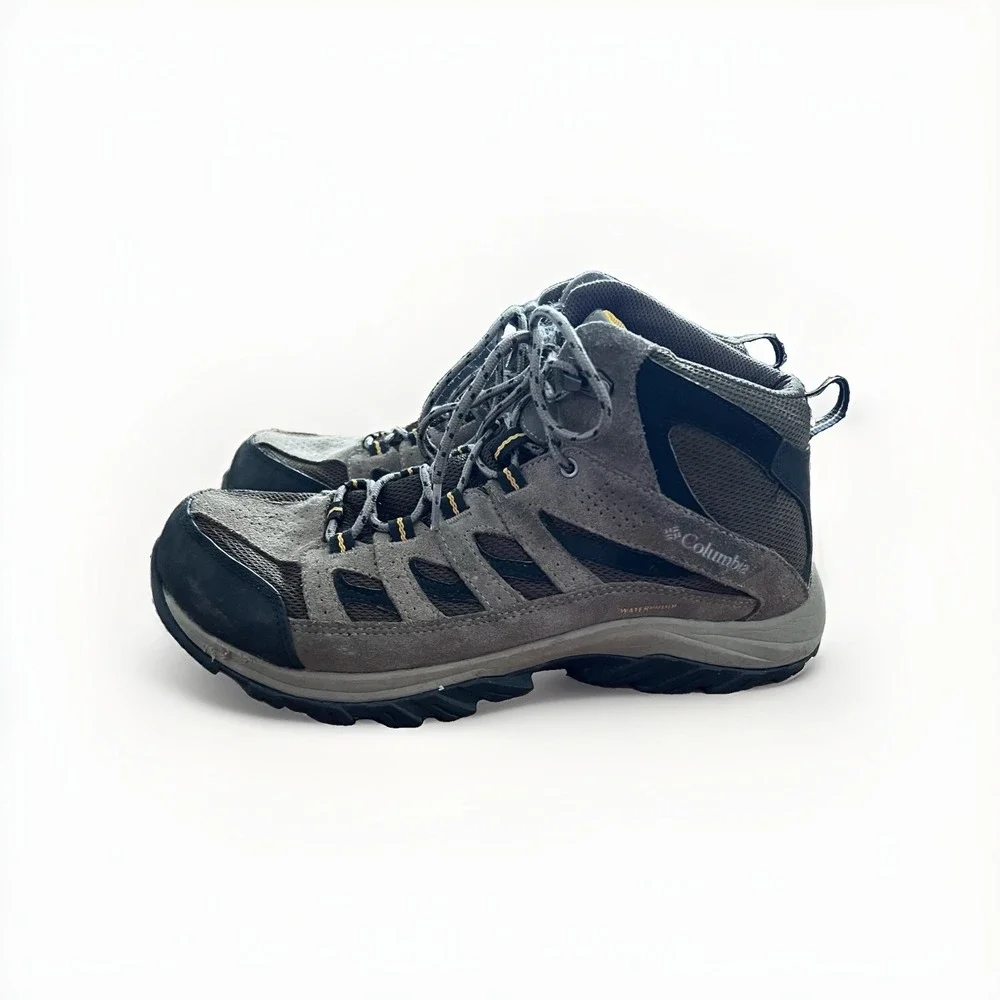 Columbia Crestwood Mid Waterproof Hiking Boots Gray Men's Size 11 Outdoor